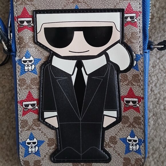 Karl Lagerfeld Paris Cellphone Crossbody Purse - Picture 2 of 6